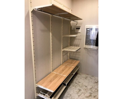 Полки для обуви в прихожую с вешалом для верхней одежды