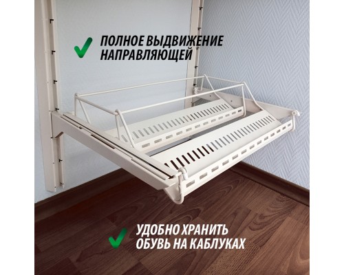 Гардеробная небольшая с выдвижной брючницей